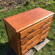 1950 vintage chest of drawers in gilded oak