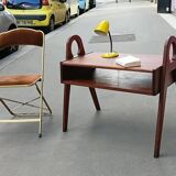 1950s solid wood side table