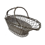 Silver metal bottle holder