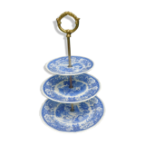 Servant dish with 3 floors in porcelain from Villeroy & Boch model Burgenland blue