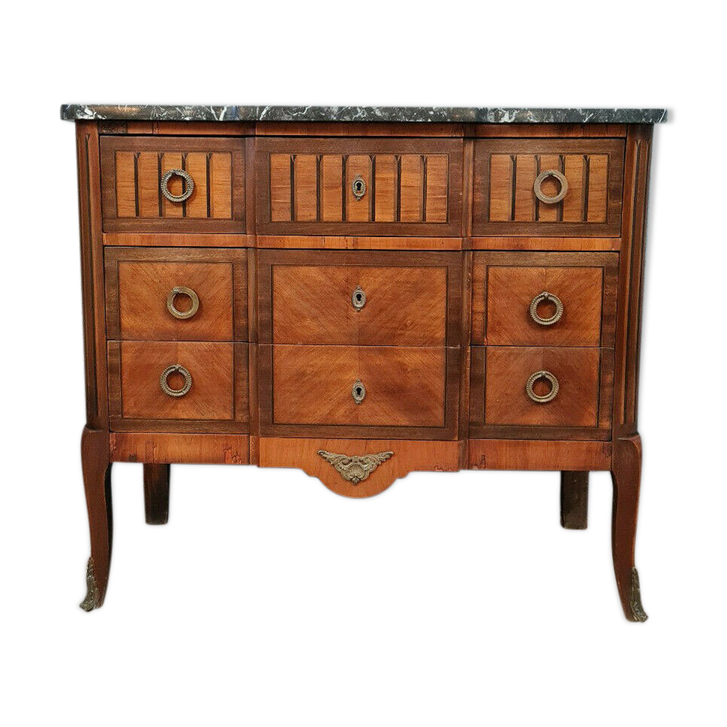 Commodity Transition of Lady to jump in noble wood marquetry around 1850