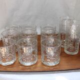 Set of 11 advertising glasses BP 70's