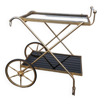 1970s metal rolling trolley