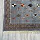 Small Moroccan rug, blue kilim, flat woven rug, interior decoration, free shipping.