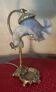1900 bronze tulip desk or bedside lamp signed vianne 34x22 pretty mod