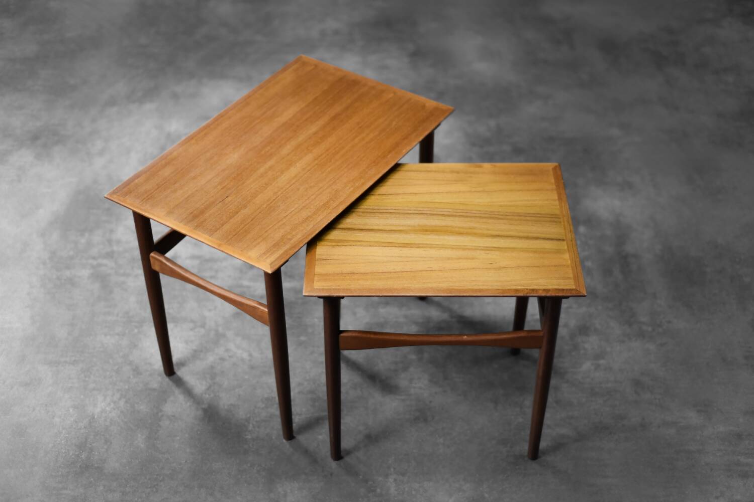 Danish nesting tables in teak, 1960s.
