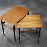 Danish nesting tables in teak, 1960s.