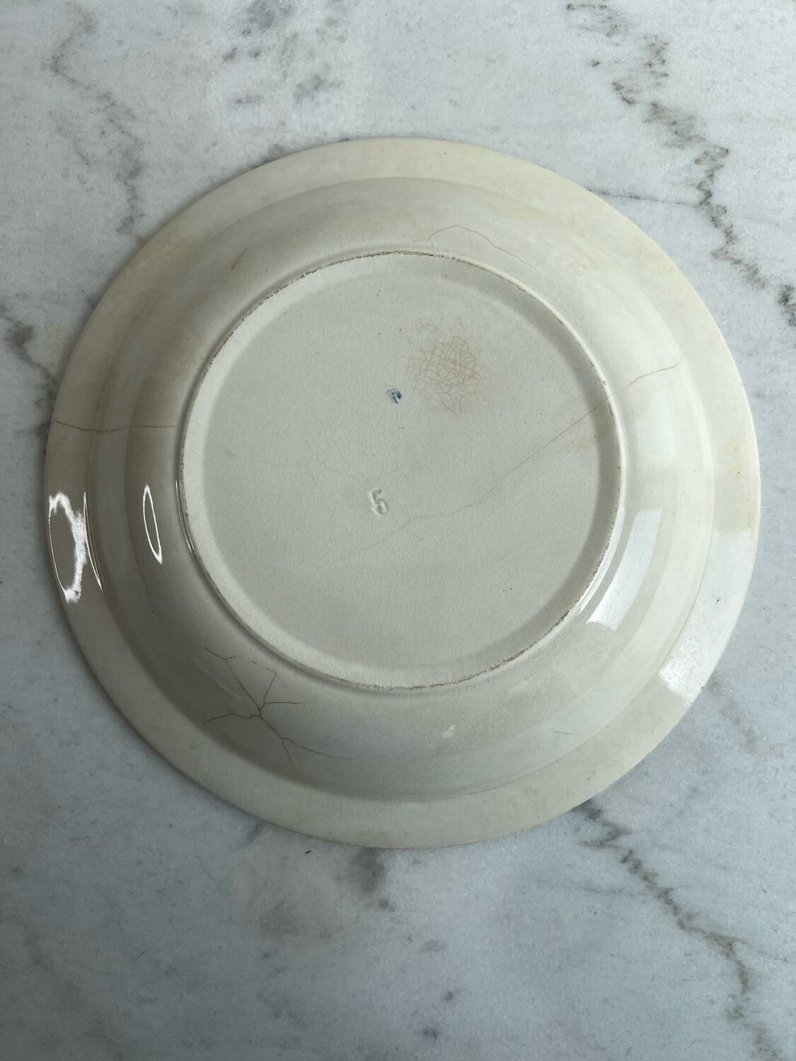 Large salad bowl with floral decoration Givor