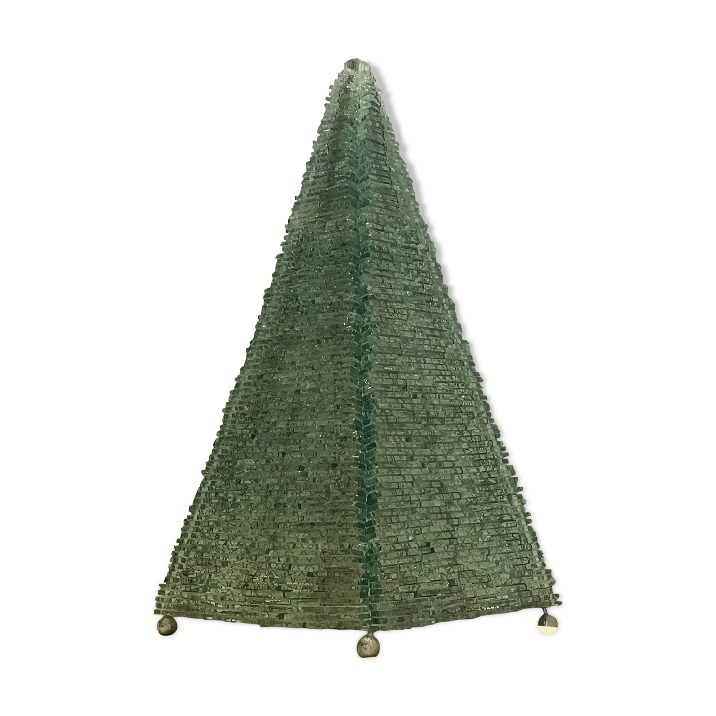Stacked glass pyramid lamp 1970