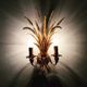 Pair of Italian Hollywood Regency metal wall lamps by Hans Kogl
