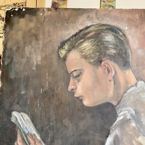 Peinture portrait de jeune homme