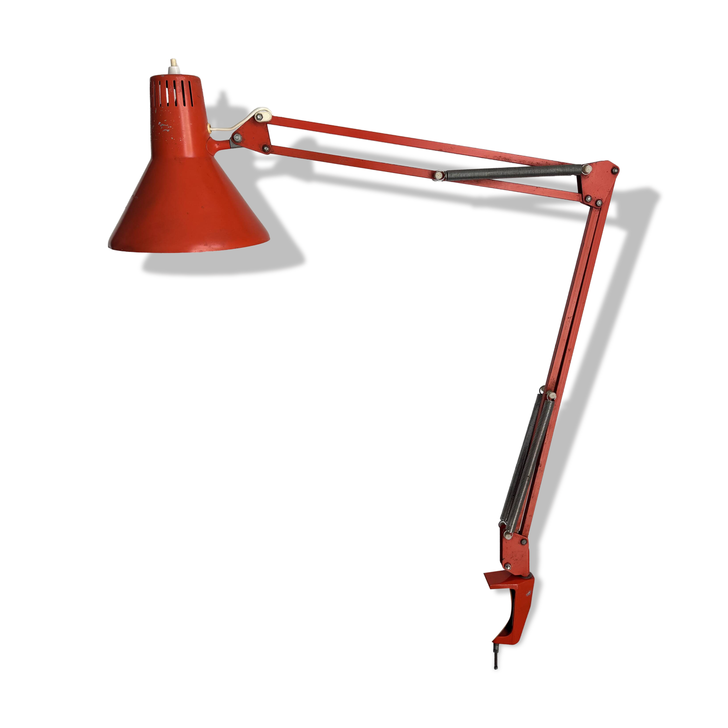 Vintage 1970s carrot Twist T1 architect lamp - 65 cm