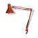 Vintage 1970s carrot Twist T1 architect lamp - 65 cm