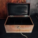Old wooden kitchen storage box