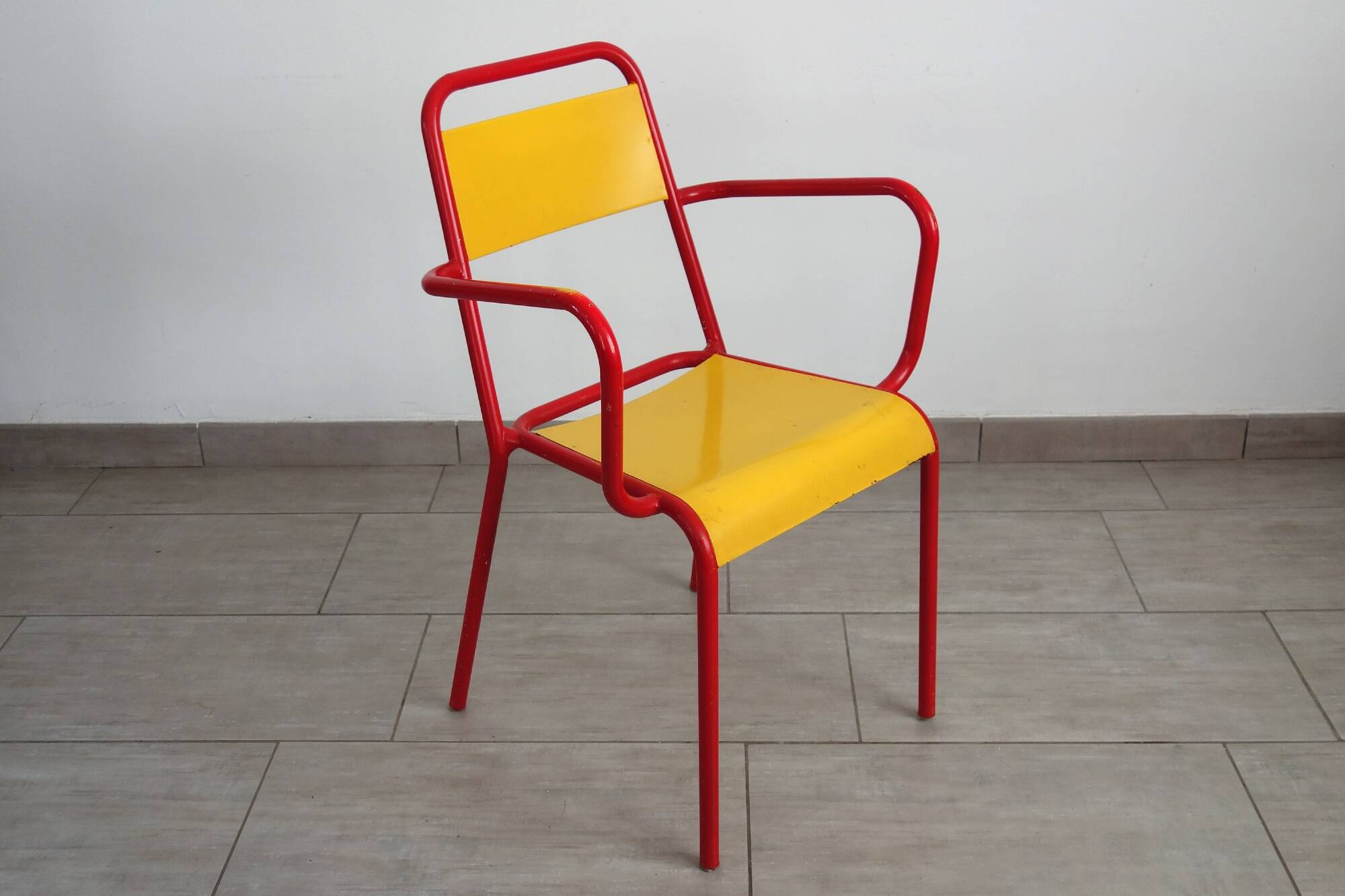 Stella metal armchair, indislocable, 50s