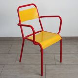Stella metal armchair, indislocable, 50s