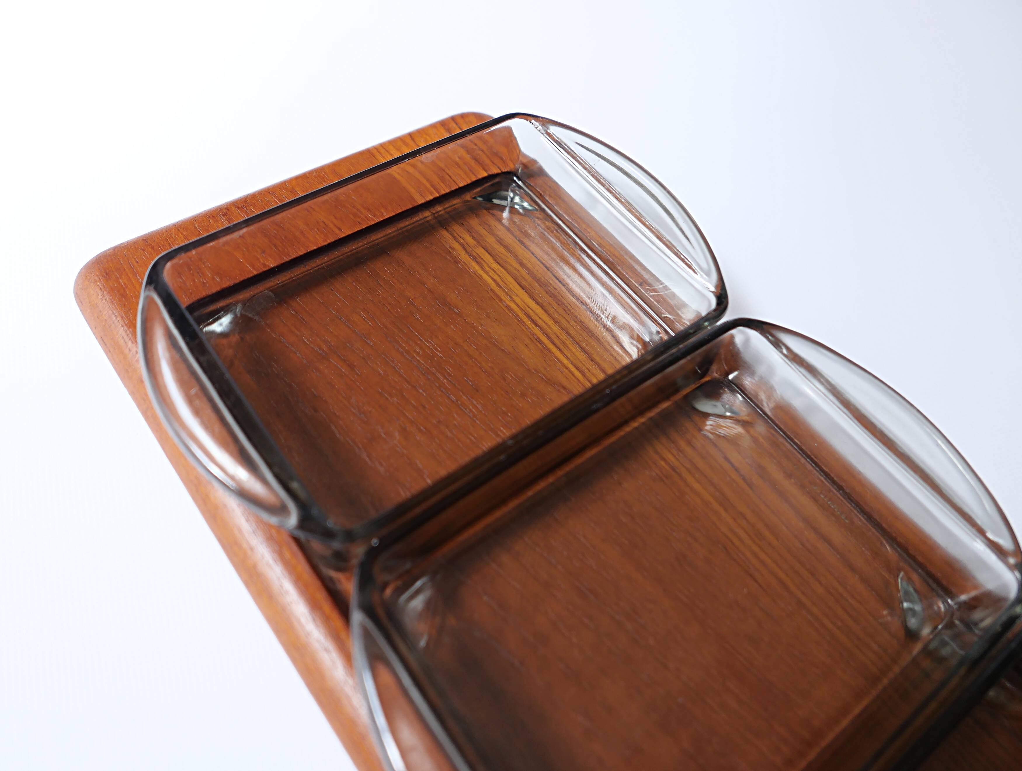 Plateau  aperitif en teck design scandinave digsmed 1960