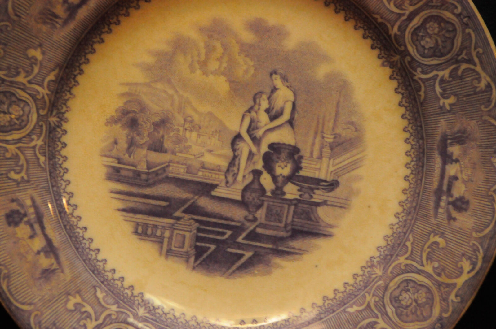 Plates Gustafsberg Porslin AB. Carrara series 1880