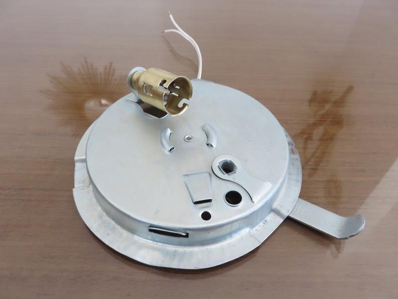 Sconce "half sphere" in white opaline 60 70 years