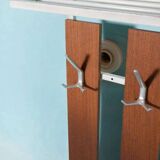 Vintage hardwood coat rack, minimalist mid-century coat rack.