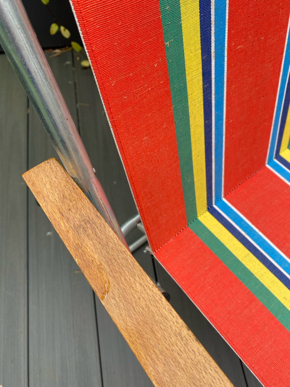 Pair of vintage folding camping chairs