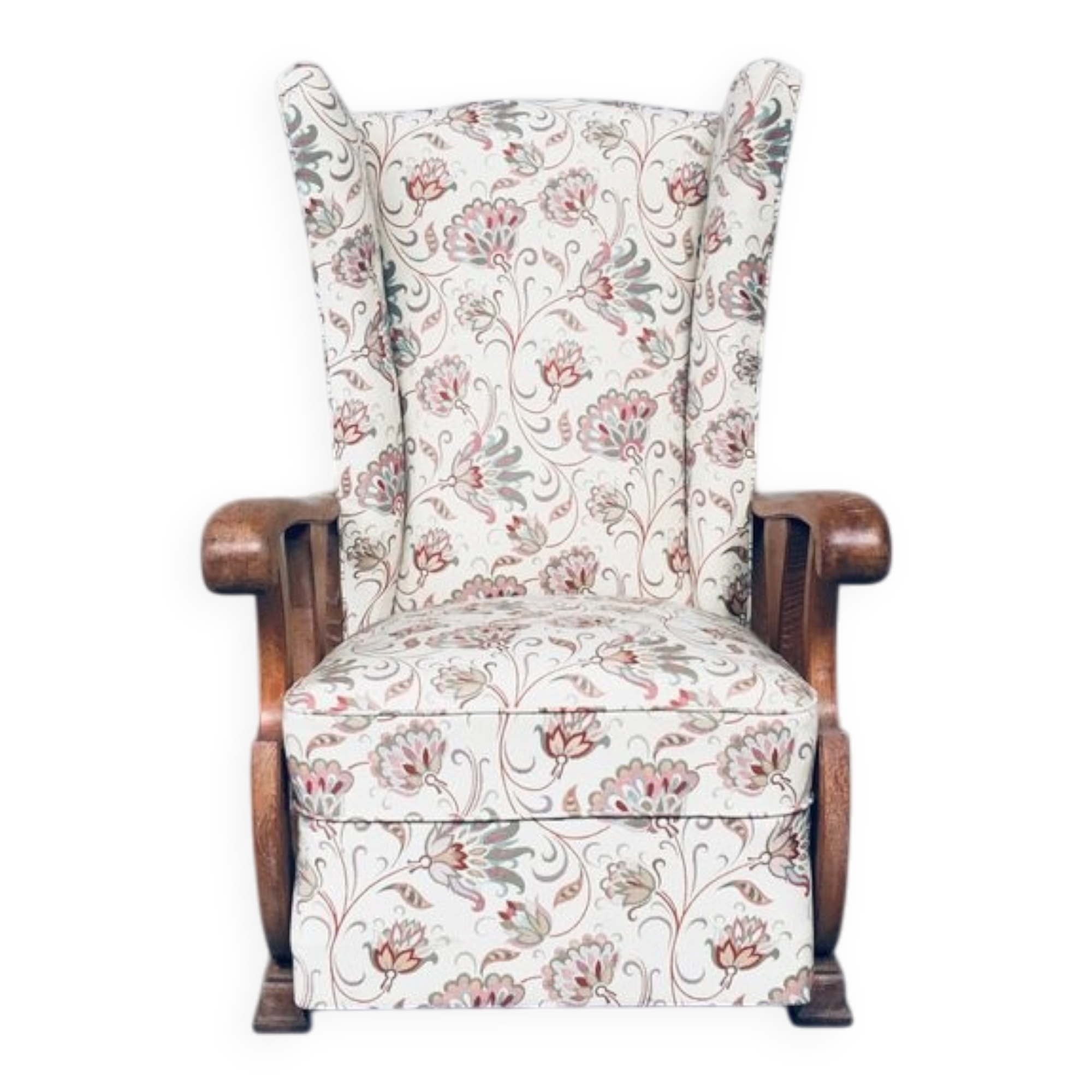 Set of High Wing Back Armchairs, 1900s