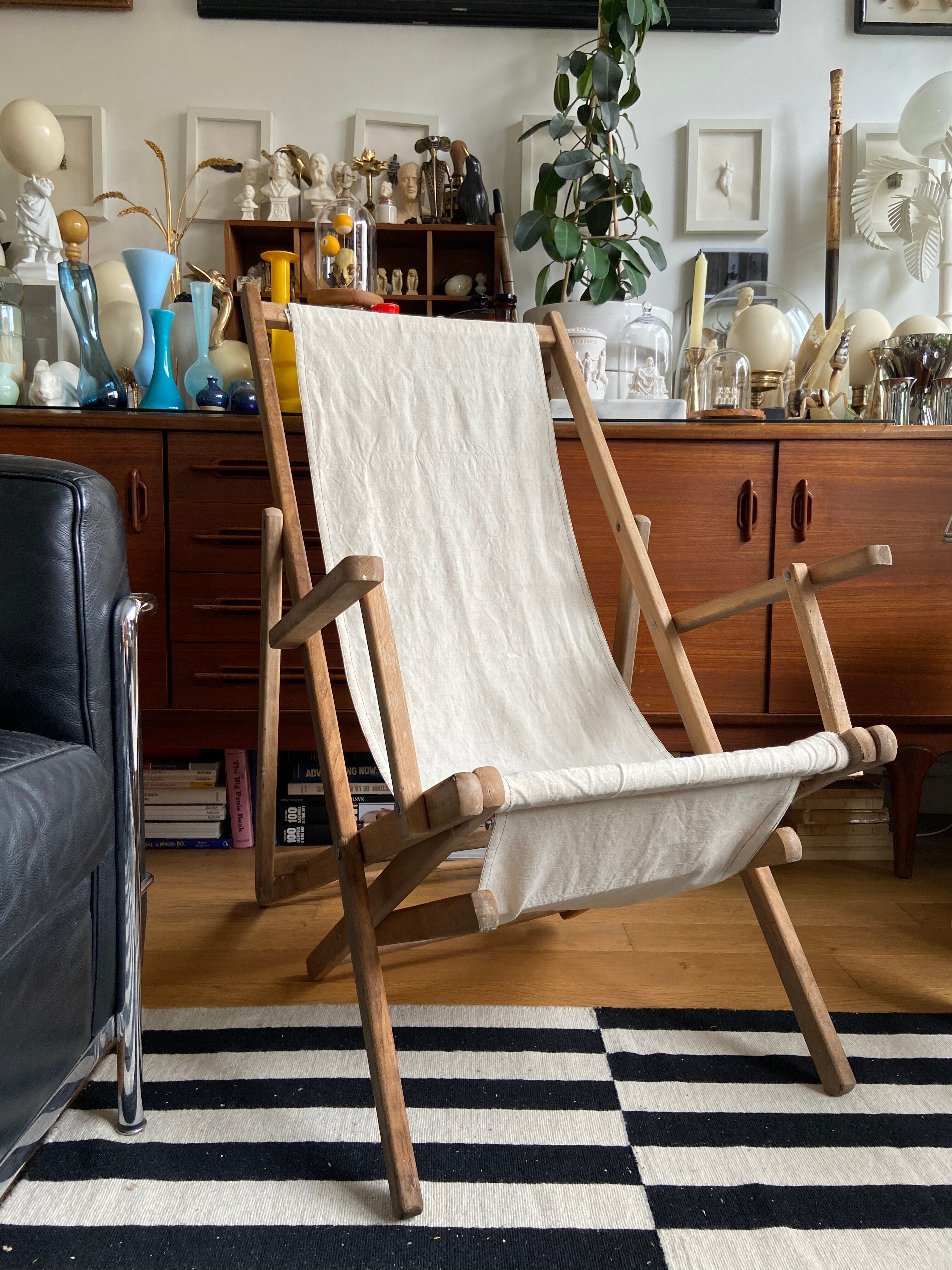 Transat de plage chilienne en bois et coton