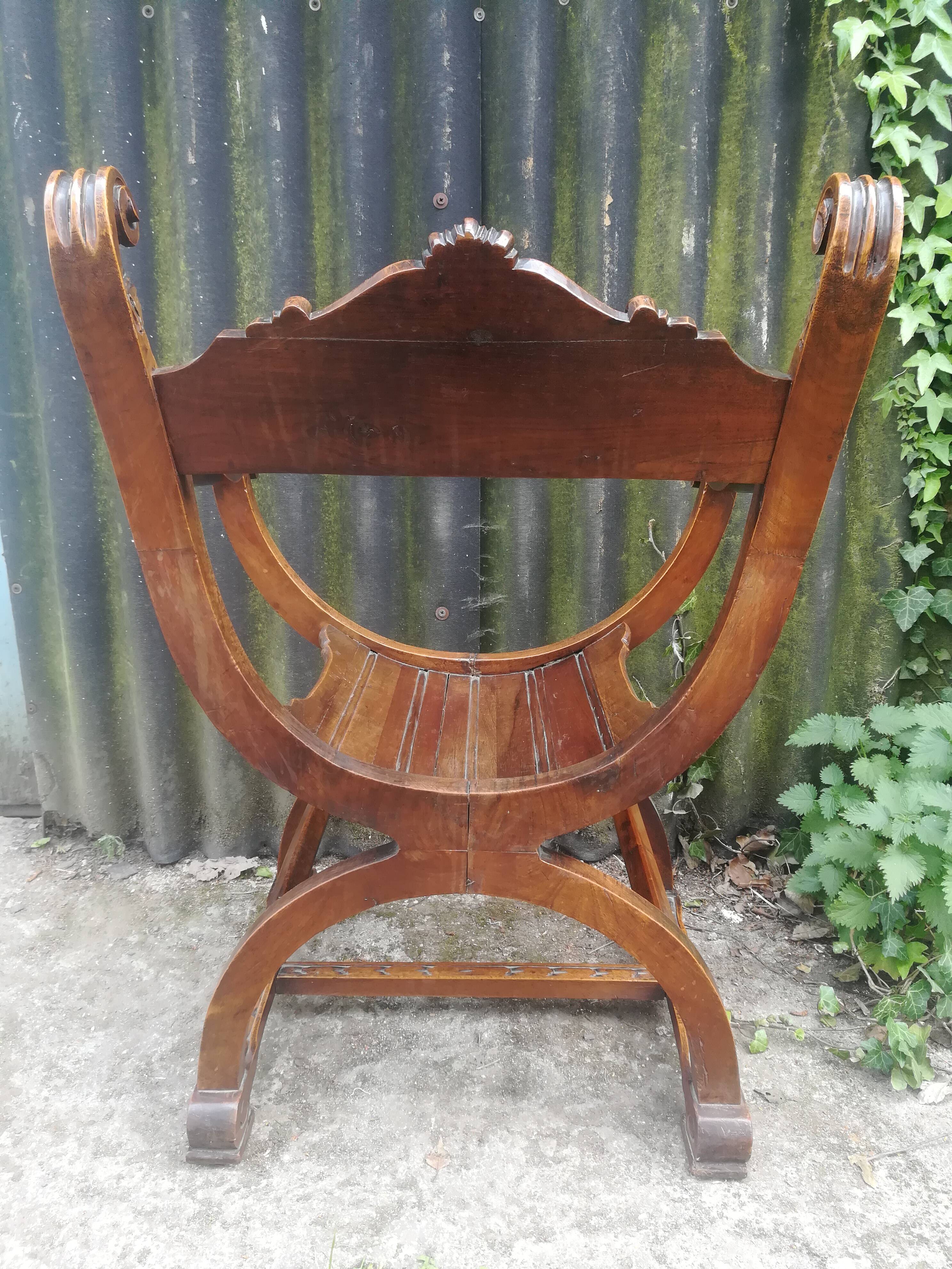 Dagobert walnut armchair