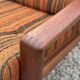 Vintage Scandinavian living room from the 1970s in teak and fabric.