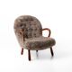 Rare pair of Clam chairs by Arnold Madsen for Madsen & Schubell, Denmark 1944