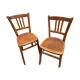 Paire de chaises bistrot bois courbé