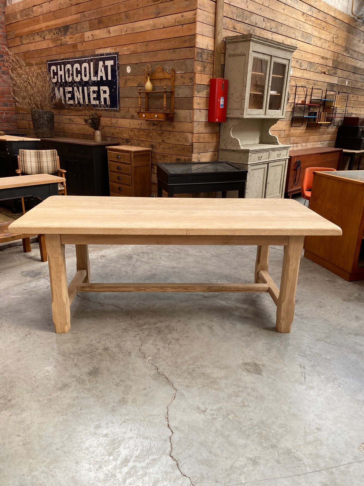 Solid oak farmhouse table