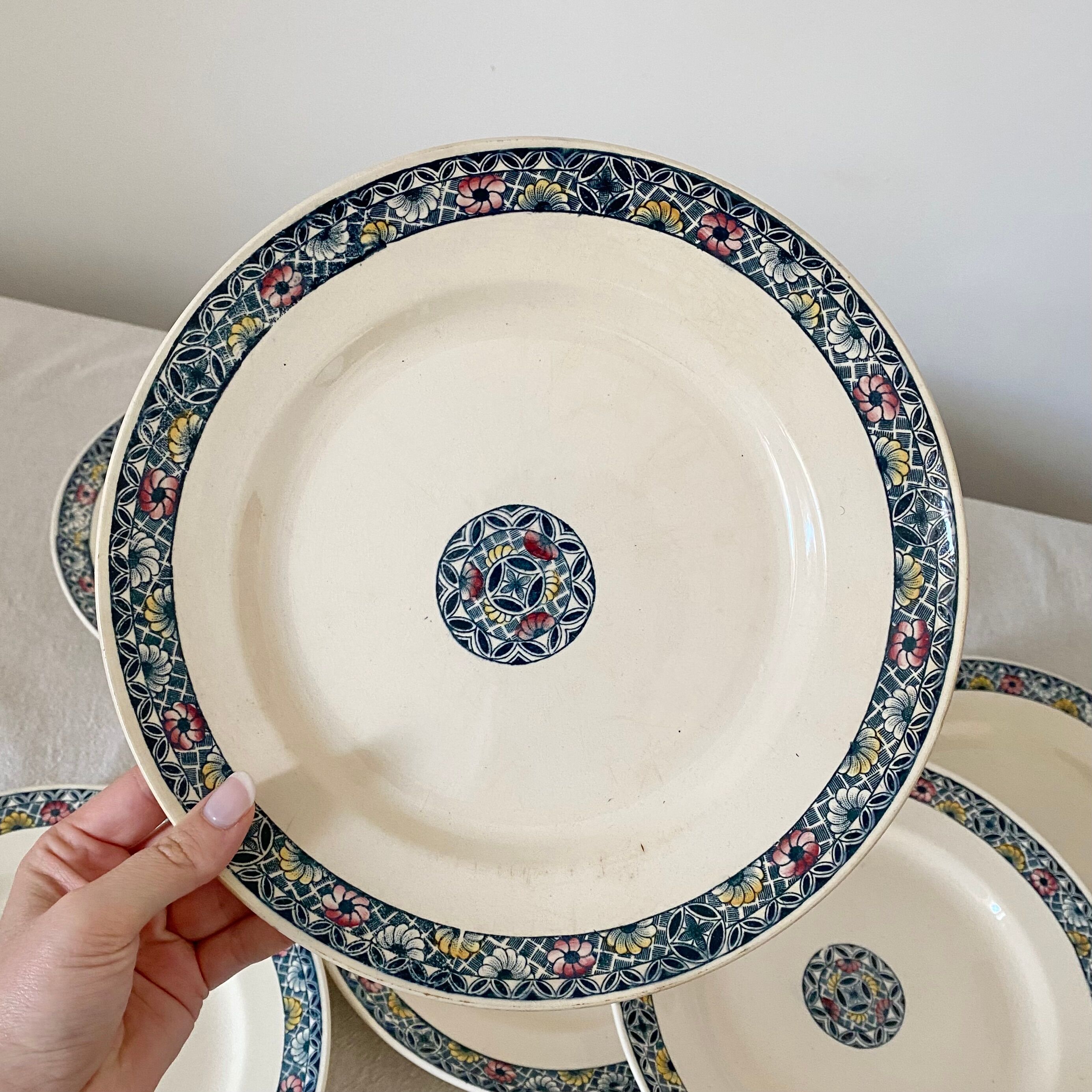 Flat plates iron earth Longchamp "Manon"