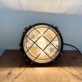 Black Industrial Cast Iron Wall or Ceiling Light from Elektrosvit, 1960s