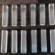 12 Door rectangular vintage glass knives 50s