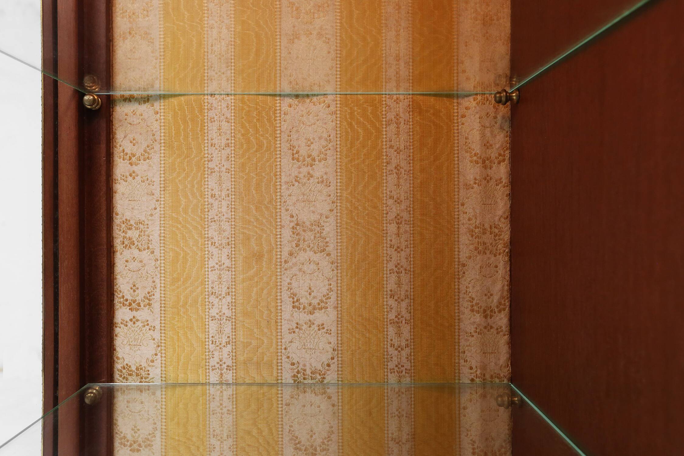 Rare Louis XVI display cabinet in marquetry with light, France ca. 1850