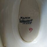 Dish and sausage Porcelain Manon Longchamp Lot of 2 Brocanteespritdantan