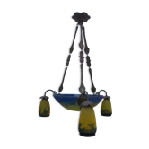 Art Deco glass paste chandelier
