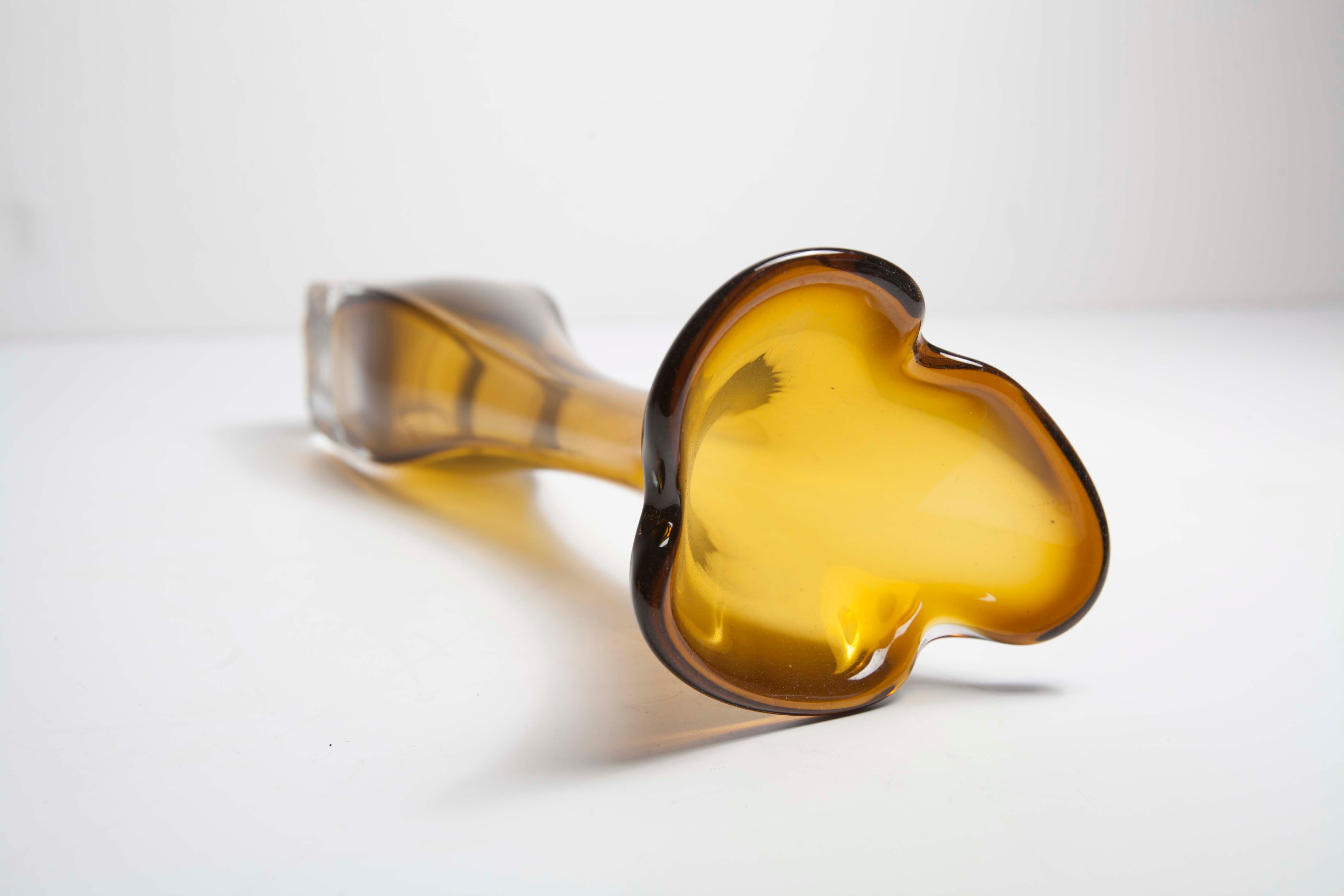 Vase soliflore Murano jaune orange
