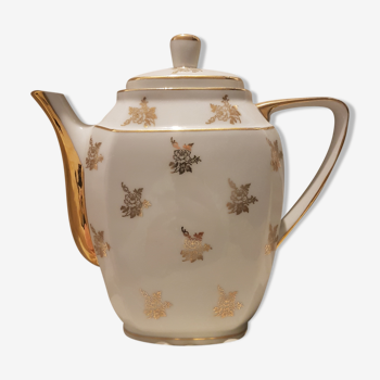 White porcelain tea of Limoges with gold detail