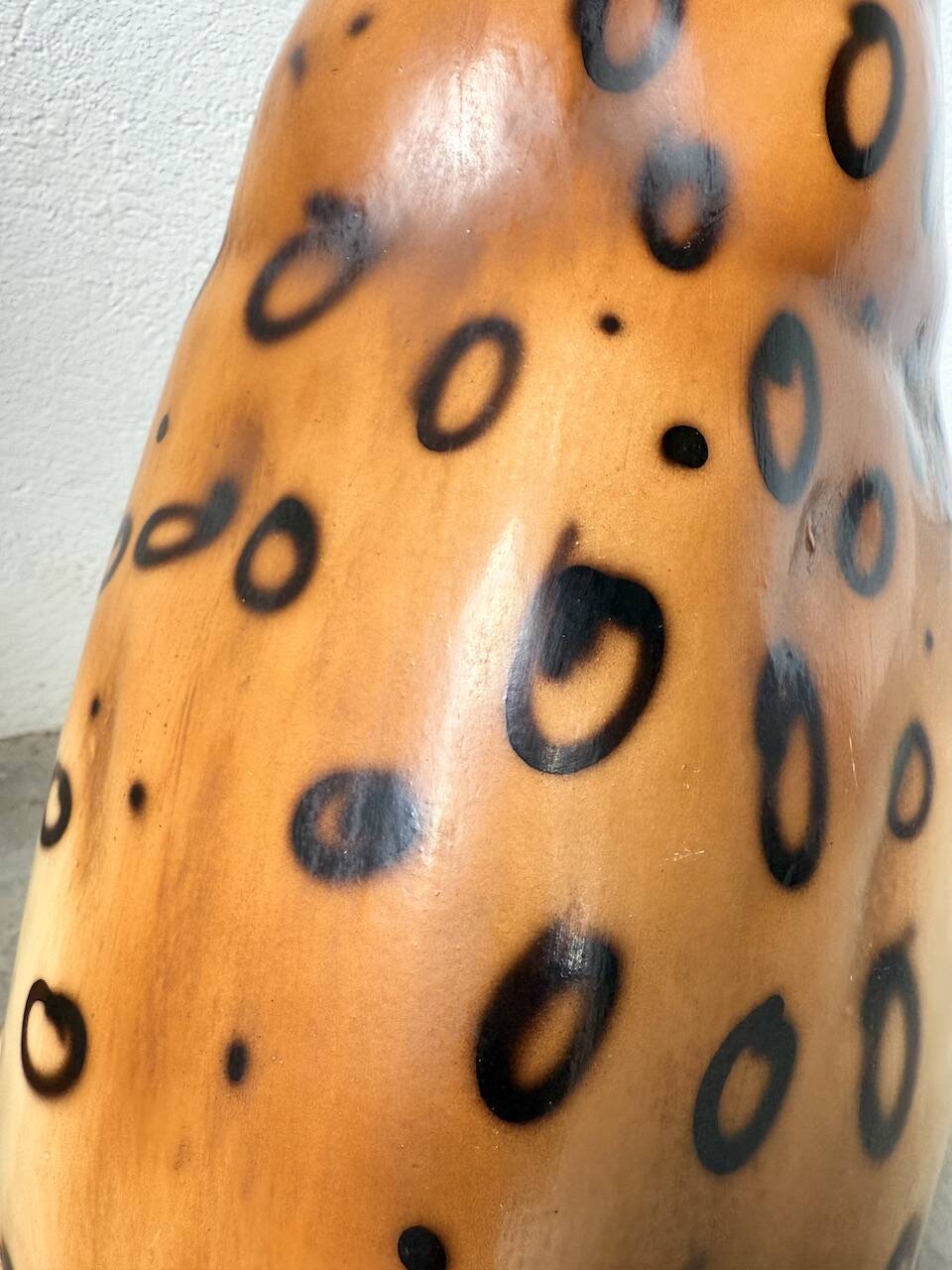 XL Italian ceramic leopard sculpture statue 1970