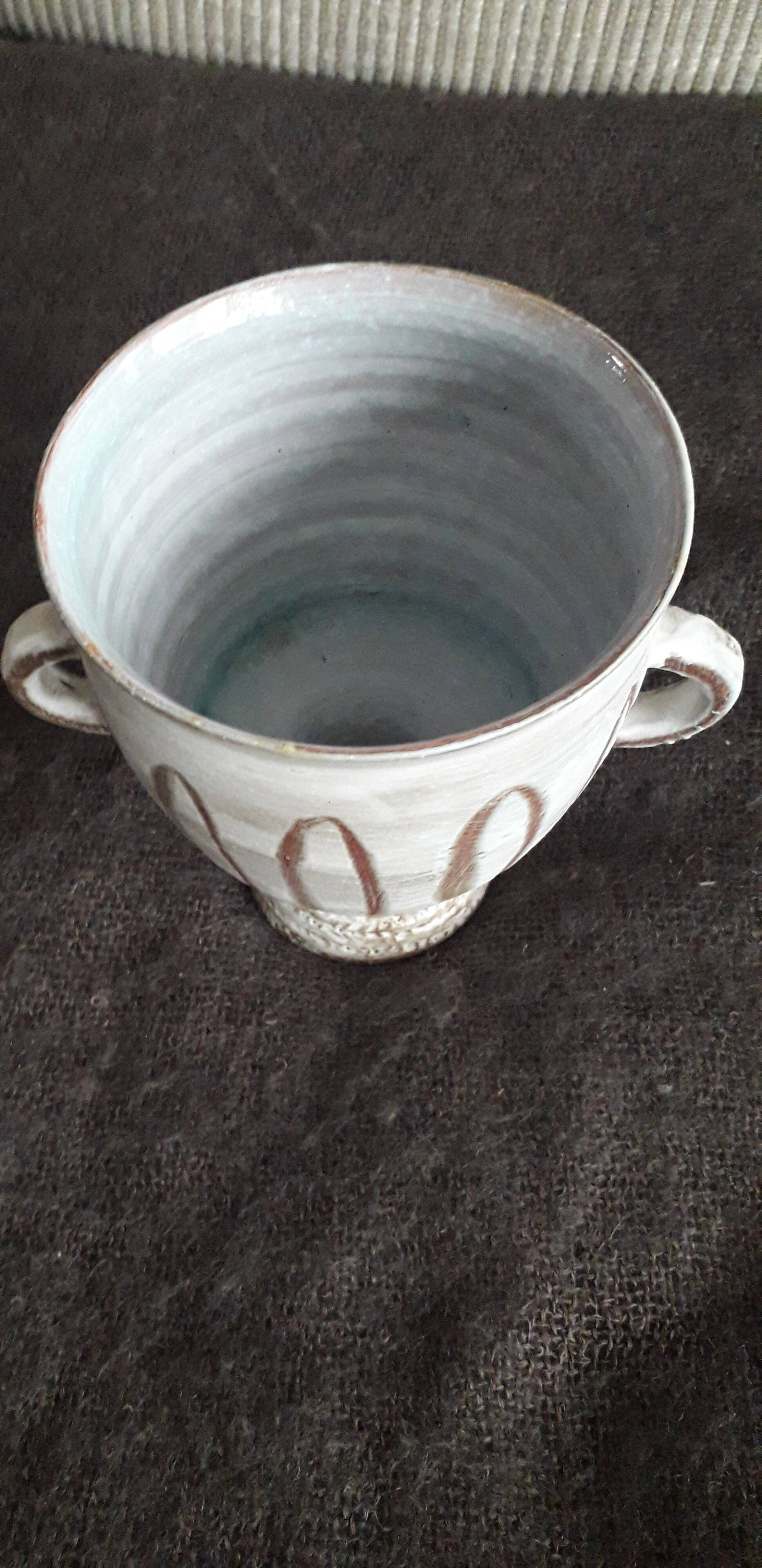 Vintage signed ceramic vase Vallauris