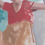 Jean Burkhalter - Portraits of Children gouache on paper - 1940 - direct workshop