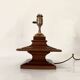 Wooden lamp, new 2M fabric cable, cotton lampshade