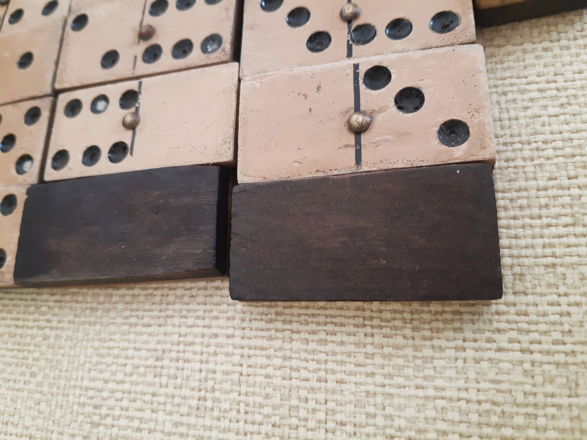 Old wooden domino game