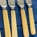 Vintage knife set from Sheffield - Ivory effect handles - 24 pieces