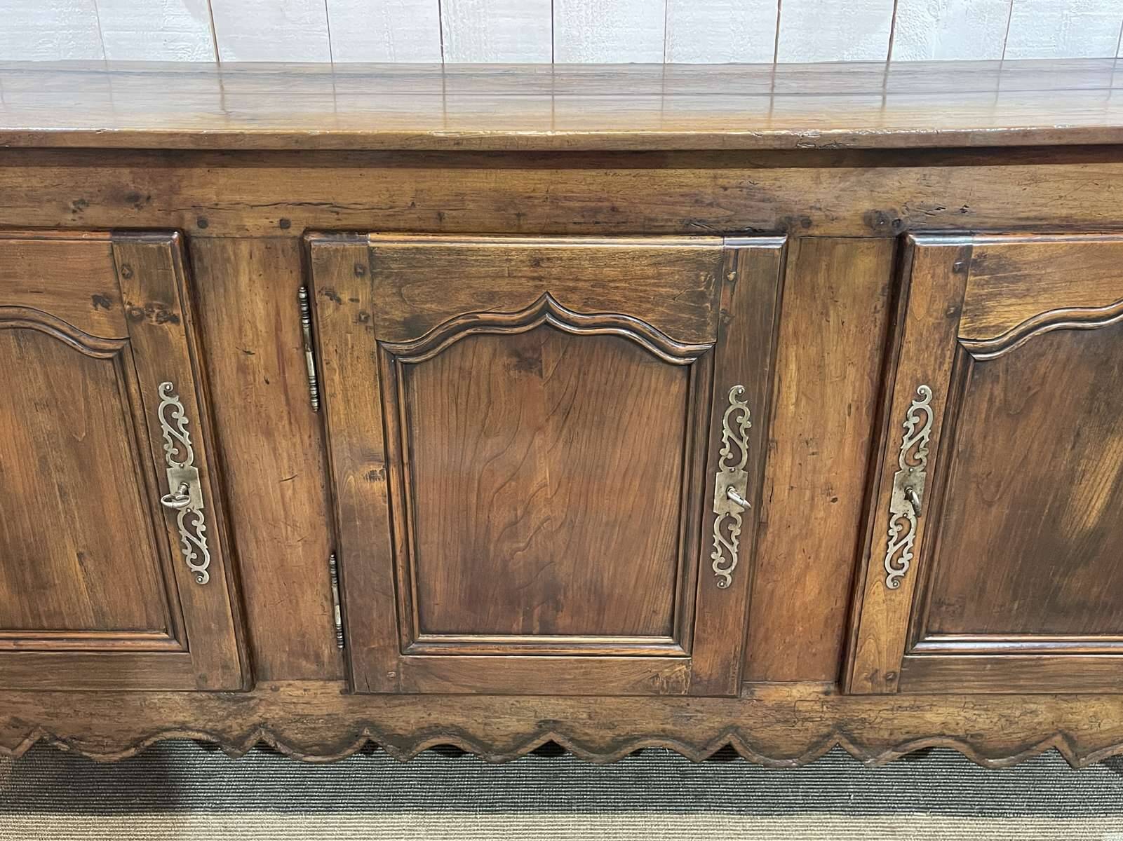 18th century Louis XV 3-door cherrywood sideboard