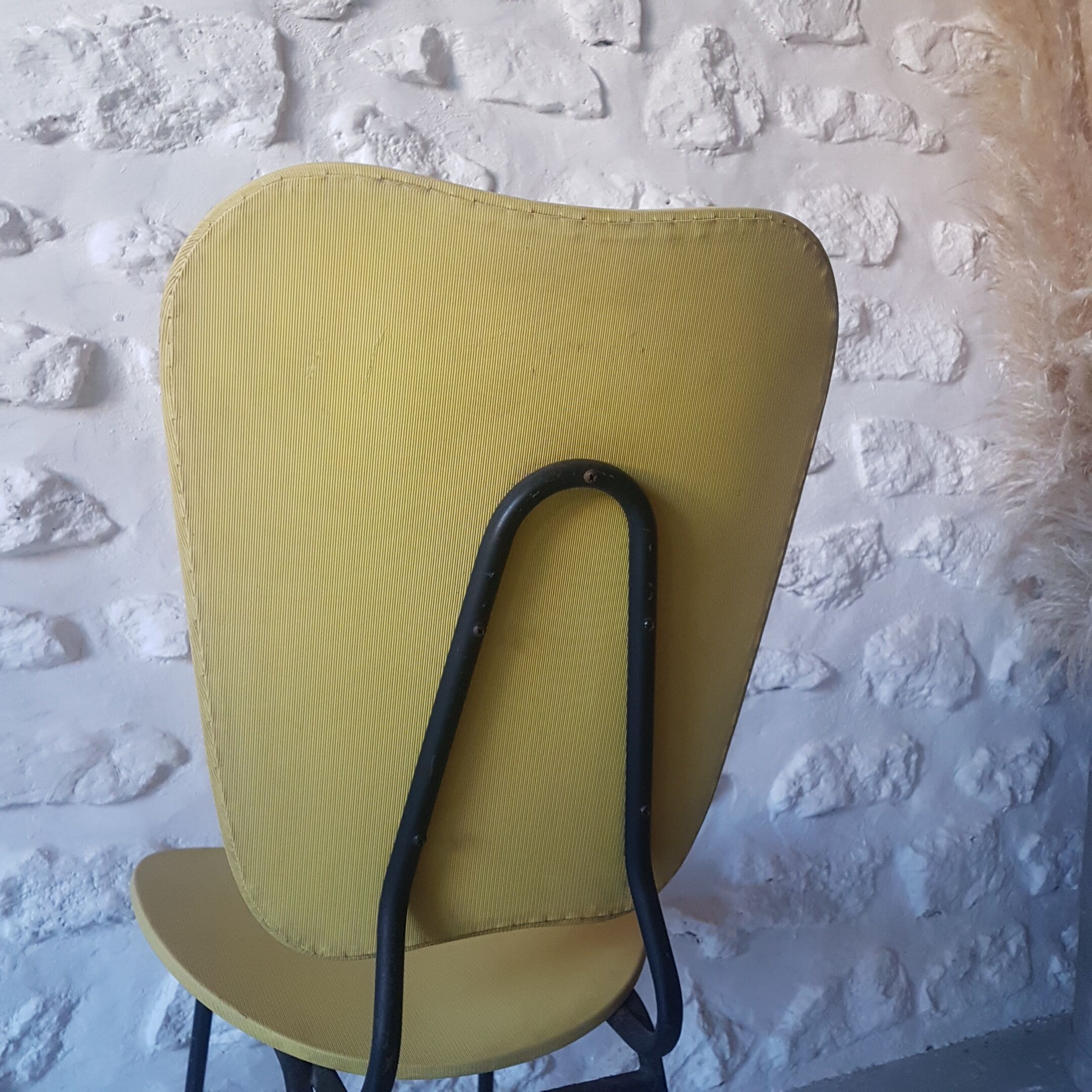 Yellow vintage tubular chair