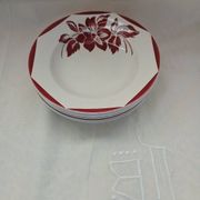 6 antique soup plates from Digoin and Sarreguemines