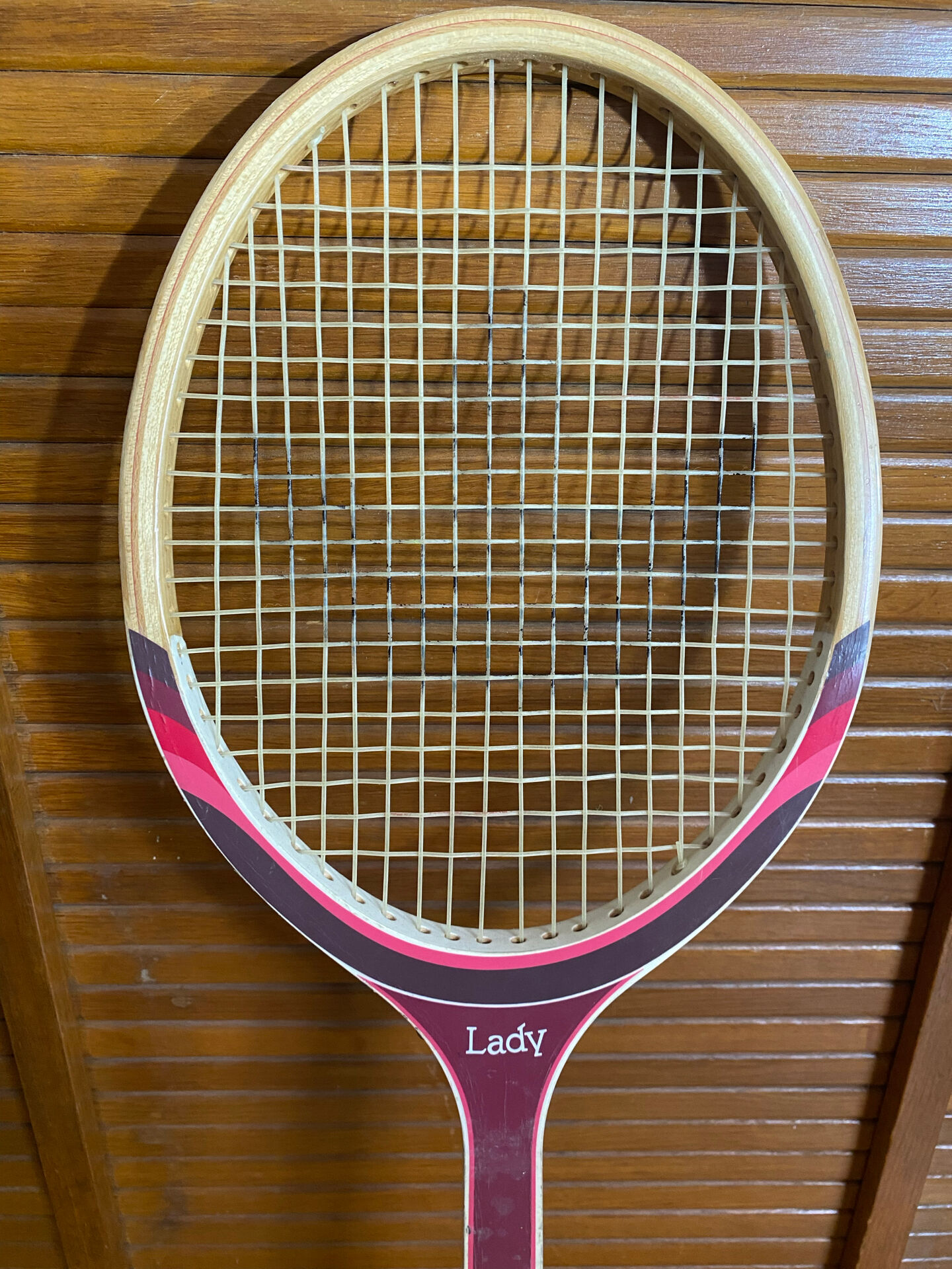 Vintage ADIDAS Lady Wooden Tennis Racket #E195
